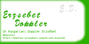 erzsebet doppler business card